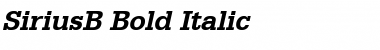 SiriusB Bold Italic Font