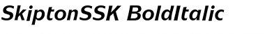 SkiptonSSK BoldItalic Font