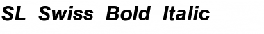 SL Swiss Bold Italic Font