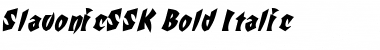 SlavonicSSK Bold Italic Font