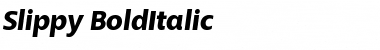 Slippy Italic Font