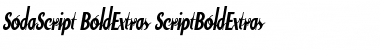 SodaScript BoldExtras ScriptBoldExtras Font