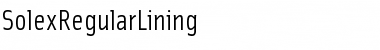 SolexRegularLining Regular Font