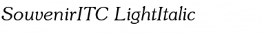 SouvenirITC Light Italic Font