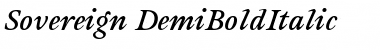 Sovereign-DemiBoldItalic Regular Font