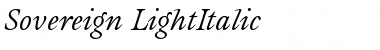 Sovereign-LightItalic Regular Font