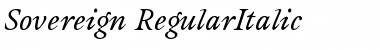 Sovereign-RegularItalic Regular Font