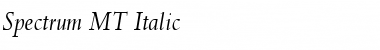 Spectrum MT Italic Font