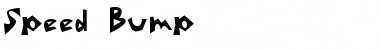 Speed Bump Regular Font