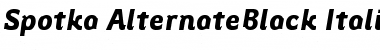 Spotka AlternateBlack Italic Regular Font