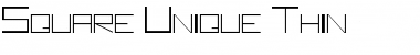 Square Unique Font