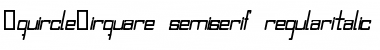 SquircleCirquare semiserif  regularitalic Font