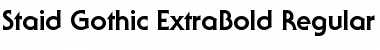 Staid Gothic ExtraBold Regular Font