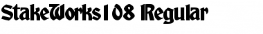 StakeWorks108 Regular Font
