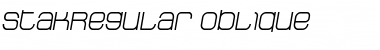 StakRegular Oblique Regular Font