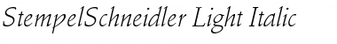 StempelSchneidler-Light LightItalic Font