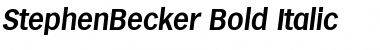 StephenBecker Bold Italic Font