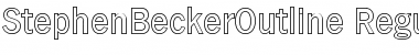 StephenBeckerOutline Regular Font