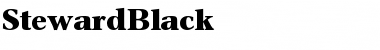 StewardBlack Regular Font