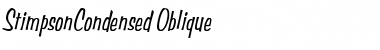 StimpsonCondensed Oblique Font