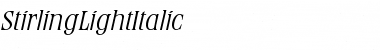 Download StirlingLightItalic Font