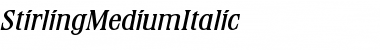 Download StirlingMediumItalic Font