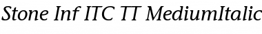 Stone Inf ITC TT&nbsp;MediumItalic