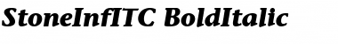 StoneInfITC Bold Italic