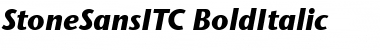 StoneSansITC Bold Italic
