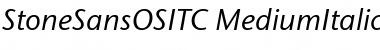 StoneSansOSITC Medium Italic Font