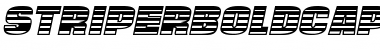 StriperBoldCaps Italic Font