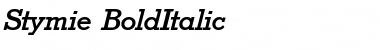 Stymie BoldItalic Font