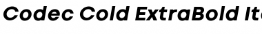 Codec Cold ExtraBold Italic Font