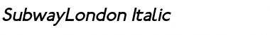 SubwayLondon Italic Font