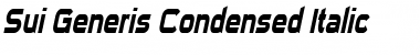Sui Generis Condensed Italic Font