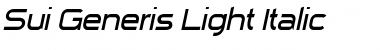 Sui Generis Light Italic