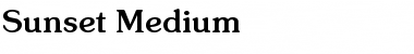 Sunset-Medium Regular Font