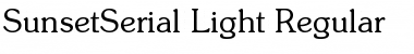 SunsetSerial-Light Regular Font