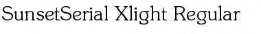 SunsetSerial-Xlight Regular Font