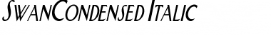 SwanCondensed Italic Font