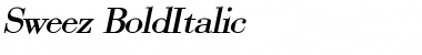 Sweez BoldItalic Font