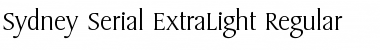 Sydney-Serial-ExtraLight Regular Font