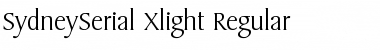 SydneySerial-Xlight Regular Font