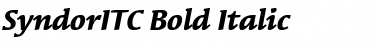 SyndorITC BoldItalic Font