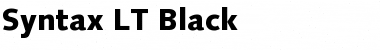 Syntax LT Black Regular Font