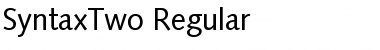 SyntaxTwo Regular Font