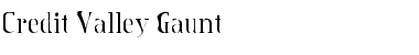 Credit Valley Gaunt Regular Font