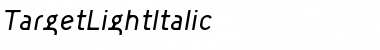 TargetLightItalic Regular Font