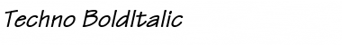 Techno BoldItalic Font