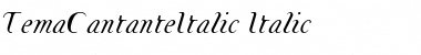 TemaCantanteItalic Font
